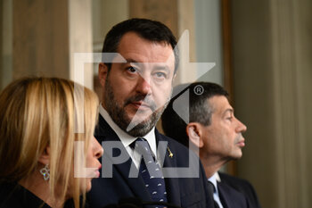 2022-10-21 - ROME, ITALY - OCTOBER 21: Matteo Salvini leaves the meeting with Italian President Sergio Mattarella during the first day of consultations at Quirinale Palace, on October 21, 2022 in Rome, Italy.
(Photo by Fabrizio Corradetti / LiveMedia) - ITALY QUIRINALE CONSULTATIONS FOR THE FORMATION OF A NEW GOVERNMENT DAY 2 - NEWS - POLITICS