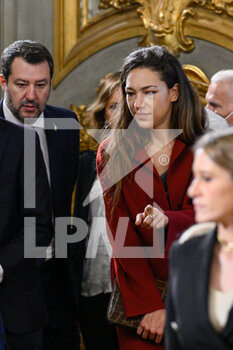 2022-10-22 - ROME, ITALY - OCTOBER 22: Francesca Verdini during the swearing in of the Meloni government  at the Quirinale Palace, on October 22, 2022 in Rome, Italy.
(Photo by Fabrizio Corradetti / LiveMedia) - SWEARING IN OF THE MELONI GOVERNMENT AT THE QUIRINALE PALACE - NEWS - POLITICS