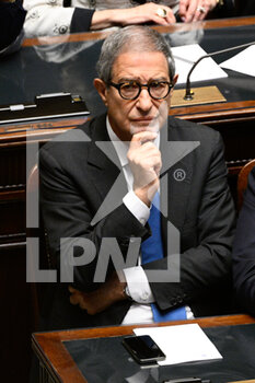 2022-10-25 - Sebastiano Musumeci Ministro per il Mare e il Sud during the session in the Chamber of Deputies for the vote of confidence of the Meloni government October 25, 2022 in Rome, Italy. - VOTE OF CONFIDENCE OF THE MELONI GOVERNMENT - NEWS - POLITICS