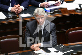 2022-10-25 - Andrea Abodi Ministro per lo Sport e i Giovani during the session in the Chamber of Deputies for the vote of confidence of the Meloni government October 25, 2022 in Rome, Italy. - VOTE OF CONFIDENCE OF THE MELONI GOVERNMENT - NEWS - POLITICS