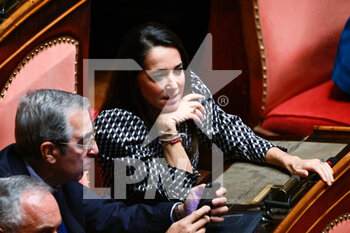 2022-10-26 - Licia Ronzulli during the session in the Palazzo Madama in Rome the vote of confidence of the Meloni government October 26, 2022 in Rome, Italy. - VOTE OF CONFIDENCE OF THE MELONI GOVERNMENT AT SENATO - NEWS - POLITICS