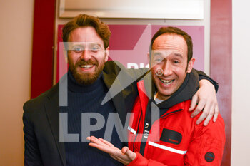 2022-02-16 - Graziano Scarabicchi (L), Pietro Romano (R) - THE GUESTS OF THE FIRST SHOW OF THE COMEDIANS ALE AND FRANZ 