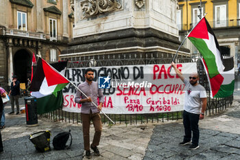 2023-10-12 - Presidium promoted by the students of the University l'Orientale of Naples with the involvement of the Palestinian community in Naples. The demonstration also serves to prepare for the procession scheduled for tomorrow afternoon in Naples with the participation of various unions. - NAPLES, PRO-PALESTINE DEMONSTRATORS - NEWS - CHRONICLE