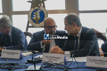 2023-10-13 - Minister for Civil Protection and Maritime Policy Sebastiano Musumeci and Cultural Heritage Minister Gennaro Sangiuliano During technical-operational meeting with mayors and institutions on the phenomenon of bradyseism in the Phlegraean Fields. -  TECHNICAL-OPERATIONAL MEETING ON THE PHENOMENON OF BRADYSEISM  - NEWS - CHRONICLE