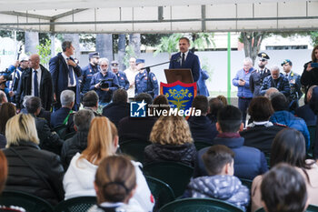2023-11-21 - Minister of Agriculture, Food Sovereignty and Forestry in the Meloni government Francesco Lollobrigida in Caivano for the inauguration of the urban park at the Delphinia sports centre, a place near the Green Park. - MINISTER OF AGRICULTURE, FOOD SOVEREIGNTY AND FORESTRY FRANCESCO LOLLOBRIGIDA IN CAIVANO  - NEWS - CHRONICLE