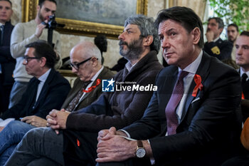 2023-11-27 - The political leader of the Five Stars Movement, Giuseppe Conte during 25 november... never again, in Naples 27 november 2023 at the Sala Giunta of Palazzo San Giacomo an event organised by the city of Naples in the presence of the mayor of naples Gaetano Manfredi, and former president of the chamber Roberto Fico

 - GIUSEPPE CONTE AT THE CITY OF NAPLES - NEWS - CHRONICLE