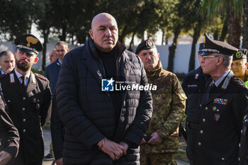 2023-12-22 - Italian Defence Minister Guido Crosetto visiting the Delphinia centre in Caivano Caivano - ITALIAN DEFENCE MINISTER GUIDO CROSETTO IN CAIVANO - NEWS - CHRONICLE