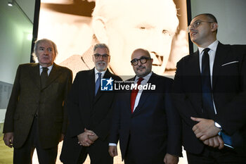 2023-11-15 - Alessandro Nicosia, Federico Mollicone, Gennaro Sangiuliano during the press preview of the exhibition 