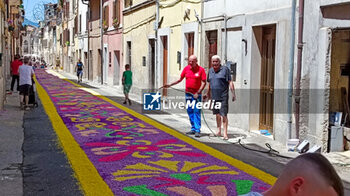 2023-06-25 - Processione dei Ceri ed infiorata / Procession of candles and flower display - Rieti, Italy - PROCESSION OF CANDLES AND FLOWERS CARPET - SAINT ANTHONY RIETI, ITALY - REPORTAGE - CULTURE