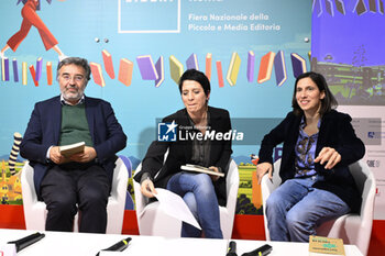 2023-12-09 - Marco Damilano, Giorgia Serughetti and Elly Schlein during the presentation of the book 