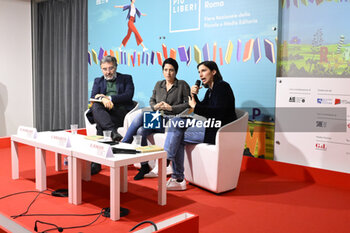 2023-12-09 - Marco Damilano, Giorgia Serughetti and Elly Schlein during the presentation of the book 