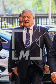 2023-04-12 - Antonio Tajani during press conference to present the DS Automobiles 80th Italian Open at the Coni Hall of Honor April 12, 2023 in Rome, Italy. - PRESS CONFERENCE TO PRESENT THE DS AUTOMOBILES 80TH ITALIAN OPEN - NEWS - EVENTS