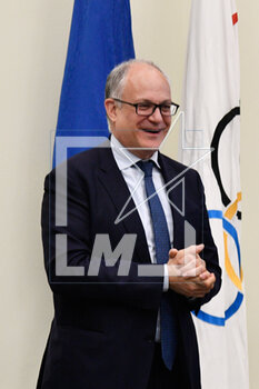 2023-04-12 - Roberto Gualtieri during press conference to present the DS Automobiles 80th Italian Open at the Coni Hall of Honor April 12, 2023 in Rome, Italy. - PRESS CONFERENCE TO PRESENT THE DS AUTOMOBILES 80TH ITALIAN OPEN - NEWS - EVENTS