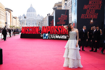 2023-06-19 - Mariela Garriga (in an Armani dress and Tiffany jewels) attends the Global Premiere of Paramount Pictures' 