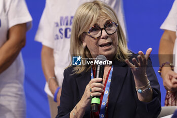 2023-09-29 - Rita dalla Chiesa is an Italian television presenter and politician during the Forza Italia congress in Pestum September 29, 2023. - ITALY:  BERLUSCONI DAY, CONVENTION FORZA ITALIA  - NEWS - EVENTS