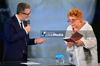 2023-10-15 - Italian singer Ornella Vanoni and TV Presenter Fabio Fazio speak during TV program 