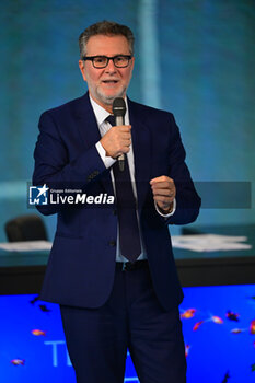 2023-10-15 - TV presenter Fabio Fazio speak during TV program 