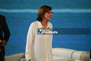 2023-10-15 - Italian journalist Fiorenza Sarzanini speak during TV program 