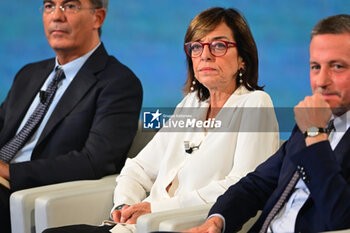 2023-10-15 - Italian journalist Fiorenza Sarzanini speak during TV program 