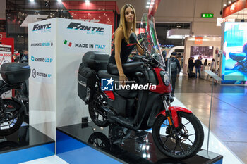 2023-11-07 - Fantic electric scooter exposed at 80th edition of EICMA - Milan International Exhibition of Cycle and Motorcycle at Rho Fair on November 7, 2023, Rho - Milan, Italy. - EICMA - 80TH EDITION OF INTERNATIONAL CYCLE AND MOTORCYCLE EXHIBITION - NEWS - EVENTS