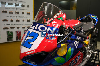 2023-11-07 - Details of Troy Bayliss Ducati motorbike at 80th edition of EICMA - Milan International Exhibition of Cycle and Motorcycle at Rho Fair on November 7, 2023, Rho - Milan, Italy. - EICMA - 80TH EDITION OF INTERNATIONAL CYCLE AND MOTORCYCLE EXHIBITION - NEWS - EVENTS