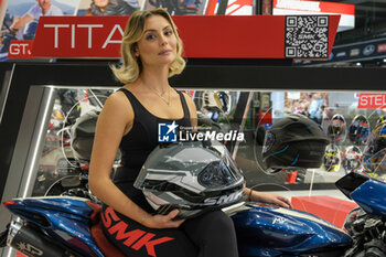 2023-11-07 - SMK Motorcycle Helmets exposed at 80th edition of EICMA - Milan International Exhibition of Cycle and Motorcycle at Rho Fair on November 7, 2023, Rho - Milan, Italy. - EICMA - 80TH EDITION OF INTERNATIONAL CYCLE AND MOTORCYCLE EXHIBITION - NEWS - EVENTS