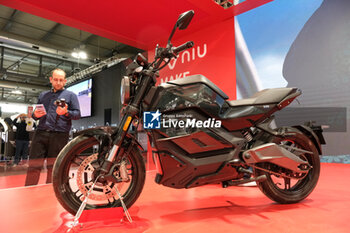 2023-11-07 - NIU Energy RQi Electric Naked Bike at 80th edition of EICMA - Milan International Exhibition of Cycle and Motorcycle at Rho Fair on November 7, 2023, Rho - Milan, Italy. - EICMA - 80TH EDITION OF INTERNATIONAL CYCLE AND MOTORCYCLE EXHIBITION - NEWS - EVENTS
