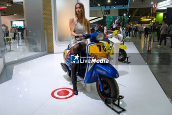 2023-11-07 - Lambretta special edition scooter exposed at 80th edition of EICMA - Milan International Exhibition of Cycle and Motorcycle at Rho Fair on November 7, 2023, Rho - Milan, Italy. - EICMA - 80TH EDITION OF INTERNATIONAL CYCLE AND MOTORCYCLE EXHIBITION - NEWS - EVENTS