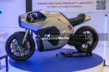 2023-11-07 - Rocket One electric super bike prototype exposed at 80th edition of EICMA - Milan International Exhibition of Cycle and Motorcycle at Rho Fair on November 7, 2023, Rho - Milan, Italy. - EICMA - 80TH EDITION OF INTERNATIONAL CYCLE AND MOTORCYCLE EXHIBITION - NEWS - EVENTS