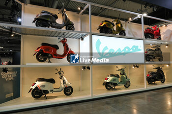 2023-11-07 - Vespa stand at 80th edition of EICMA - Milan International Exhibition of Cycle and Motorcycle at Rho Fair on November 7, 2023, Rho - Milan, Italy. - EICMA - 80TH EDITION OF INTERNATIONAL CYCLE AND MOTORCYCLE EXHIBITION - NEWS - EVENTS