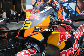 2023-11-07 - Details of KTM MotoGP Official Bike at 80th edition of EICMA - Milan International Exhibition of Cycle and Motorcycle at Rho Fair on November 7, 2023, Rho - Milan, Italy. - EICMA - 80TH EDITION OF INTERNATIONAL CYCLE AND MOTORCYCLE EXHIBITION - NEWS - EVENTS