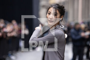 2023-02-26 - Lela Shiqing Wang is seen on the front row of the Giorgio Armani fashion show during the Milan Fashion Week Womenswear Fall/Winter 2023/2024 on February 26, 2023 in Milan, Italy. ©Photo: Cinzia Camela. - GIORGIO ARMANI CELEBRITY AND STREET STYLE - NEWS - FASHION