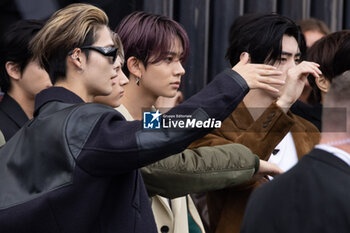 2023-09-21 - Enhypen band members (L-R) Niki, Jay, Heeseung, Sunghoon, Jungwon, Sunoo, arrive at the Prada fashion show during the Milan Fashion Week Womenswear Spring/Summer 2024 on September 21, 2023 in Milan, Italy. ©Photo: Cinzia Camela. - PRADA - CELEBRITY - MILAN FASHION WEEK - WOMENSWEAR SPRING/SUMMER 2024 - NEWS - FASHION