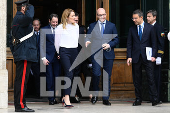 The president of the European Parliament, Roberta Metsola along with the president of the Chamber of Deputies, Lorenzo Fontana  - NEWS - POLITICA