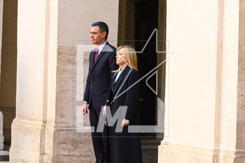 2023-04-05 - The meeting with the Prime Minister of Spain Pedro Sanchez and Prime Minister of Italy Giorgia Meloni, Aprile 5 2023, Palazzo Chigi, Rome, Italy. - MEETING WITH THE PRIME MINISTER OF SPAIN PEDRO SáNCHEZ AND PRIME MINISTER OF ITALY GIORGIA MELONI - NEWS - POLITICS