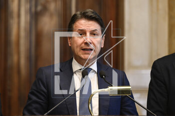 2023-05-09 - Giuseppe Conte leader of M5S during the meetings with the opposition on institutional reforms, May 9, 2023, Chamber of Deputies, in the President's Library, Rome, Italy. - THE PRIME MINISTER, GIORGIA MELONI, MEETS THE REPRESENTATIVES OF THE OPPOSITION POLITICAL FORCES FOR A DISCUSSION ON INSTITUTIONAL REFORMS - NEWS - POLITICS