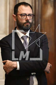 2023-05-09 - Stefano Putuanelli during the meetings with the opposition on institutional reforms, May 9, 2023, Chamber of Deputies, in the President's Library, Rome, Italy. - THE PRIME MINISTER, GIORGIA MELONI, MEETS THE REPRESENTATIVES OF THE OPPOSITION POLITICAL FORCES FOR A DISCUSSION ON INSTITUTIONAL REFORMS - NEWS - POLITICS