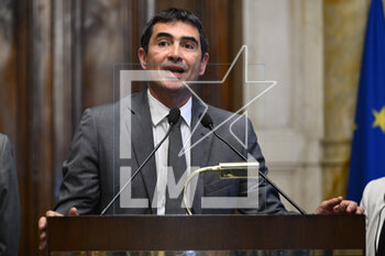 2023-05-09 - Nicola Fratoianni of Alleanza Verdi e Sinistra during the meetings with the opposition on institutional reforms, May 9, 2023, Chamber of Deputies, in the President's Library, Rome, Italy. - THE PRIME MINISTER, GIORGIA MELONI, MEETS THE REPRESENTATIVES OF THE OPPOSITION POLITICAL FORCES FOR A DISCUSSION ON INSTITUTIONAL REFORMS - NEWS - POLITICS