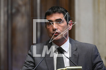 2023-05-09 - Nicola Fratoianni of Alleanza Verdi e Sinistra during the meetings with the opposition on institutional reforms, May 9, 2023, Chamber of Deputies, in the President's Library, Rome, Italy. - THE PRIME MINISTER, GIORGIA MELONI, MEETS THE REPRESENTATIVES OF THE OPPOSITION POLITICAL FORCES FOR A DISCUSSION ON INSTITUTIONAL REFORMS - NEWS - POLITICS