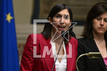 2023-05-09 - Elly Schlein during the meetings with the opposition on institutional reforms, May 9, 2023, Chamber of Deputies, in the President's Library, Rome, Italy. - THE PRIME MINISTER, GIORGIA MELONI, MEETS THE REPRESENTATIVES OF THE OPPOSITION POLITICAL FORCES FOR A DISCUSSION ON INSTITUTIONAL REFORMS - NEWS - POLITICS