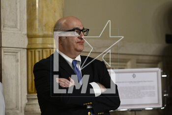 2023-05-09 - Mario Sechi during the meetings with the opposition on institutional reforms, May 9, 2023, Chamber of Deputies, in the President's Library, Rome, Italy. - THE PRIME MINISTER, GIORGIA MELONI, MEETS THE REPRESENTATIVES OF THE OPPOSITION POLITICAL FORCES FOR A DISCUSSION ON INSTITUTIONAL REFORMS - NEWS - POLITICS
