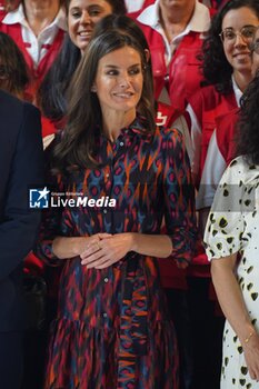 2023-05-30 - Spanish Queen Letizia Ortiz during a Commemorative event for the World Day of the Red Cross and Red Crescent Societies in Madrid on Tuesday, 30 May 2023. Cordon Press - SPANISH QUEEN LETIZIA ORTIZ DURING A COMMEMORATIVE EVENT FOR THE WORLD DAY OF THE RED CROSS AND RED CRESCENT SOCIETIES IN MADRID ON TUESDAY, 30 MAY 2023. - NEWS - POLITICS