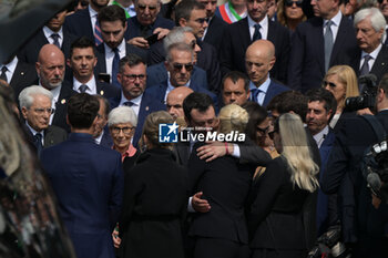 2023-06-14 - Matteo Salvini deputy Prime Minister during the state funeral for the former Italian Prime Minister Silvio Berlusconi at Duomo on June 14, 2023 in Milan, Italy. Credit: Tiziano Ballabio - THE STATE FUNERAL OF SILVIO BERLUSCONI IN MILAN - NEWS - POLITICS