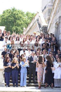 2023-06-19 - Queen Letizia of Spain, Queen Rania of Jordan visits to the National Heritage workshop schools and employment workshop at Royal Palace on June 19, 2023 in Madrid, Spain Cordon Press - QUEEN LETIZIA AND QUEEN RANIA VISIT TO THE NATIONAL HERITAGE WORKSHOP SCHOOLS - NEWS - POLITICS