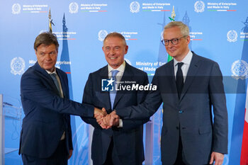 Minister Adolfo Urso met today in Rome with German Minister Robert Habeck and French Minister Bruno Le Maire - NEWS - POLITICS