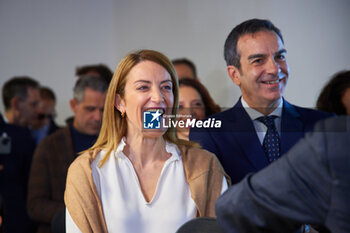 2023-12-05 - Roberta Metsola President of the European Parliament and Roberto Occhiuto governor of Calabria region Catanzaro 2023 dec 05 - ROBERTA METSOLA PRESIDENT OF THE EUROPEAN PARLIAMENT VISITING CALABRIA - NEWS - POLITICS