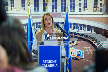 2023-12-05 - Roberta Metsola President of the European Parliament visiting Calabria- Catanzaro 2023 dec 05 - ROBERTA METSOLA PRESIDENT OF THE EUROPEAN PARLIAMENT VISITING CALABRIA - NEWS - POLITICS
