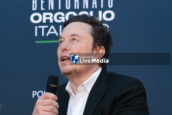 2023-12-16 - Elon Musk - ATREJU, POLITICAL DEMONSTRATION ORGANIZED BY FRATELLI D'ITALIA, GIORGIA MELONI'S PARTY - THIRD DAY - NEWS - POLITICS