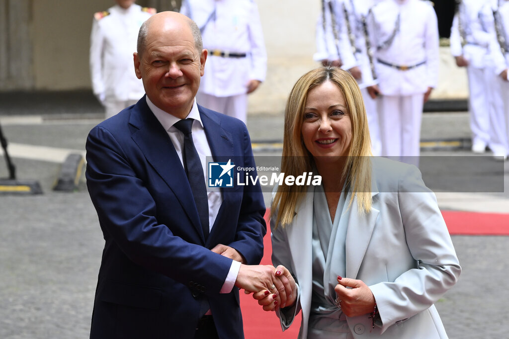  The Prime Minister, Giorgia Meloni, meets the Chancellor of the Federal Republic of Germany, Olaf Scholz - SERVIZI - POLITICA