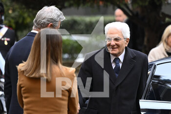 2023-02-14 - The President of the Italian Republic Sergio Mattarella during the celebration of the 94th anniversary of the Lateran Pacts and the 39th anniversary of the Agreement amending the Concordat, at the Embassy of Italy to the Holy See (Palazzo Borromeo), 14 February 2023, Rome, Italy. - 94° ANNIVERSARIO DEI PATTI LATERANENSI - NEWS - RELIGION